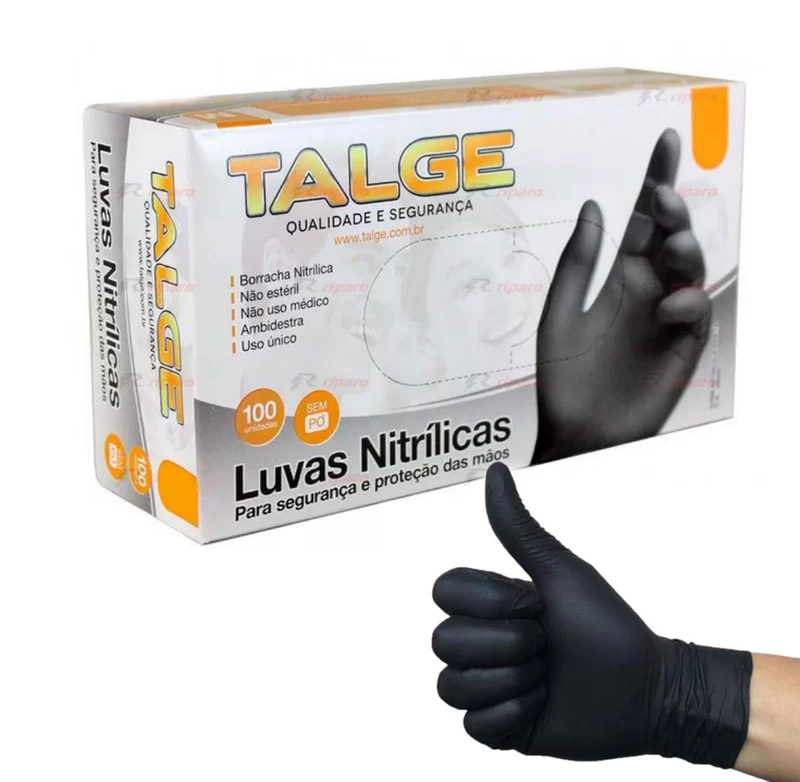 Luvas Nitrílicas Pretas